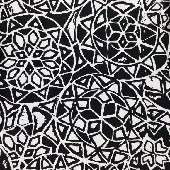 Style & Co Black White Tile Print 3/4 Sleeve 100% Linen Tunic Top Womens 24W NWT - Picture 12 of 13